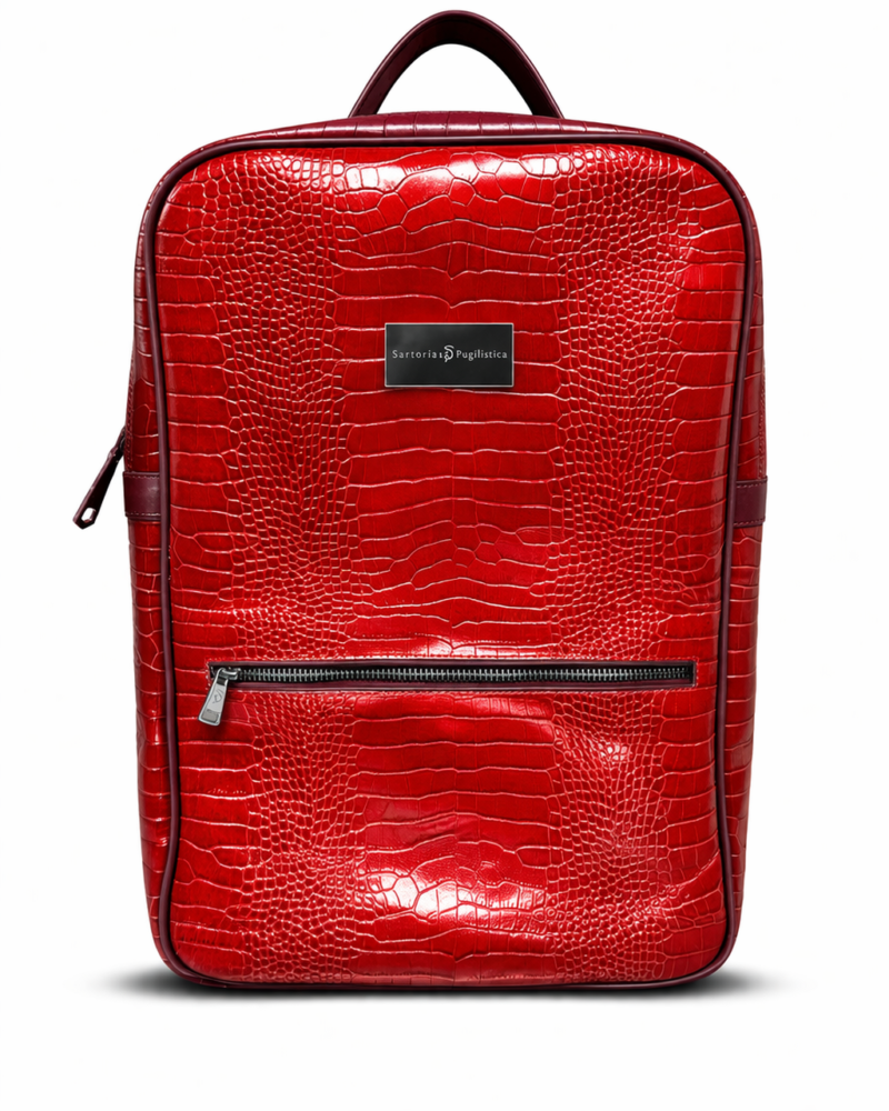 Zaino Rosso 1 Sartoria Pugilistica Zaino in pelle Cocco