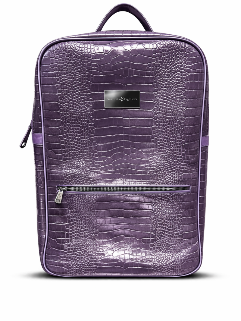 Zaino Viola 1 Sartoria Pugilistica Zaino in pelle Cocco